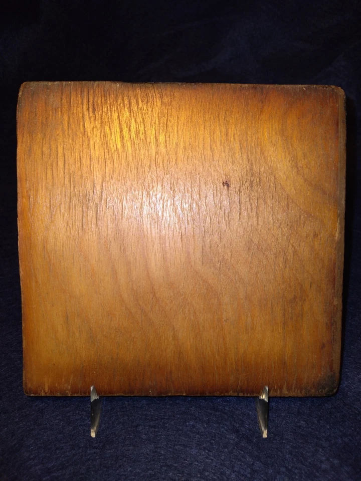 Mid Century Trivet Art Tiles On Wood - Image 4 of 4