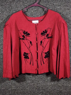 Kari's Korner Womens Blazer Button Front Size 34