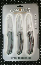 Camillus EDC Pocket Knife SET OF 3  3" Blade FOLDING POCKET KNIFE WITH BELT CLIP