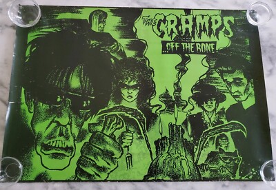 The Cramps Off the Bone Promotional Poster RARE Giant Green