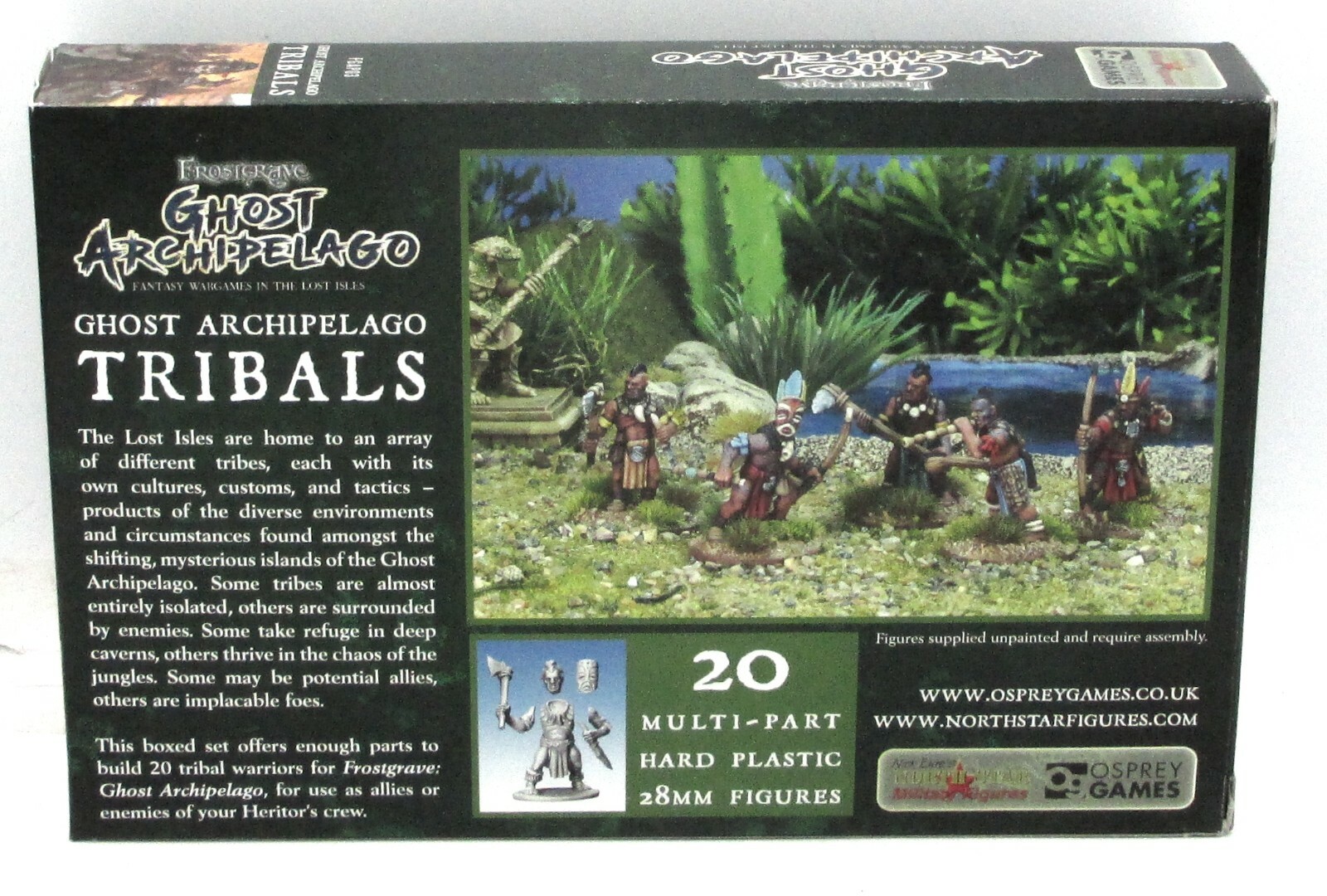 Frostgrave Ghost Archipelago FGAP03 Tribals (20 Plastic Figures) Native