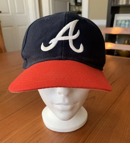 Atlanta Braves VINTAGE 80s Men’s Adjustable Hat Wool Blend Navy Cap Logo 7 MLB