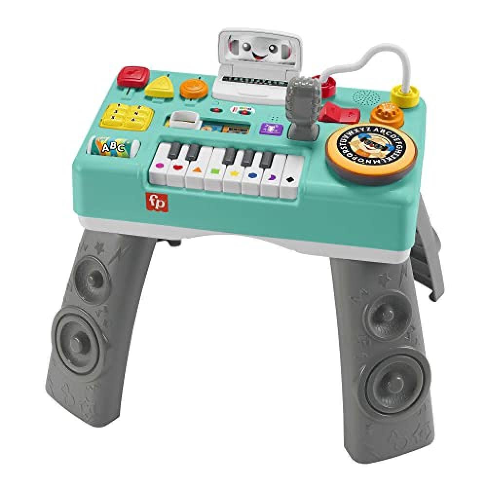 (TG. medium) Fisher-Price Consolle per DJ Gioca e Impara, tavolino con tastiera