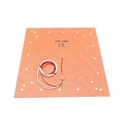 CR10 S5 Silicone Heater Pad 508 x 508mm 20'' X 20'' Heated bed w/ 24 Holes For ...