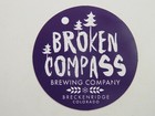 BEER Sticker ~ BROKEN COMPASS Brewing Co ~ Breckenridge, COLORADO Breweriana — photo 1