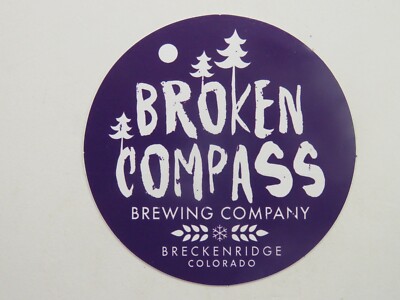 Bier Sammlerstück Sticker ~ Broken Compass Gär Co ~ Breckenridge, Colorado