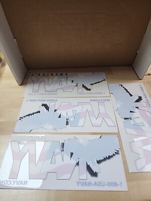 4 Navy Eagle Window Decals 