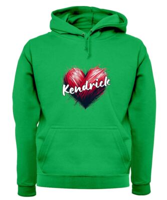Love Heart Kendrick - Hoodie / Pullover für Erwachsene - Sänger Text Fan Tour Liebe