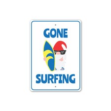 Gone Surfing, Surfer Sign, Beach Lover Sign, Surf Lovers, Metal Home Decor Sign
