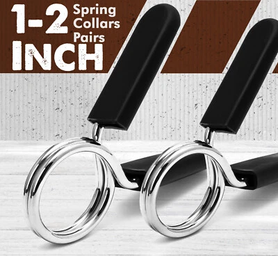 FK SPORTS Langhantel Federklemme Kragen 1&2" Hantel Gewicht Bar Federkragen/Klemmen Clips