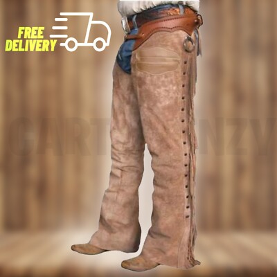Indianer Cowboy Stil Western Kleidung exklusive Muschel Chaps mit Schnalle
