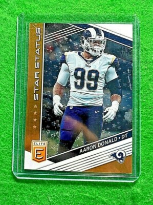 AARON DONALD STAR STATUS ORANGE CARD SP #/25 RAMS 2019 PANINI DONRUSS ELITE SP 