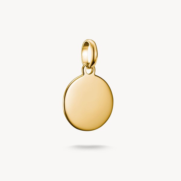 Thomas Sabo Charm AnhäNger Coin Platte Sterlingsilber Vergoldet CC1271-413-39-image