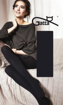 Gatta "Touch of Cashmere" Strick-Strumpfhose warm und weich in schwarz