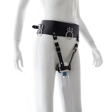 Wand Holder PU Leather BDSM Belt Chastity Harness StrapBondage Female Panties