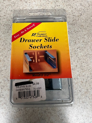 RV - Drawer Slide Sockets -  Metal - Fleetwood Style - 1  1/2'' - Set of 2 - NEW