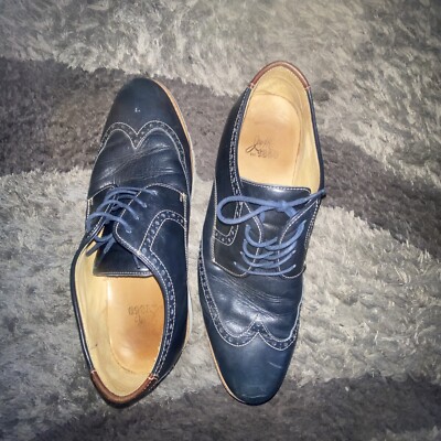 Johnston & Murphy Men's Blue Sheepskin Oxford Derby Size 11