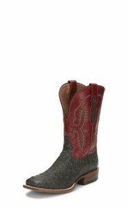 grey ostrich boots