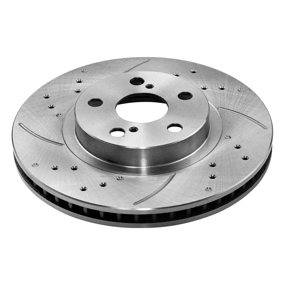 Front Drilled Rotors & Ceramic Brake Pads for 2002 2003-2005 Toyota Celica tC - Image 2 of 4