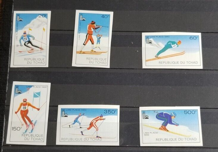 CHAD-(OLYMPICS- SKIING) UNLISTED IMPERF SET AT DECENT PRICE(MNH)