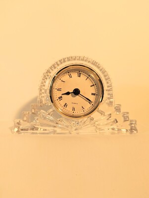 Crystal And Glass Mantle Quarts Clock