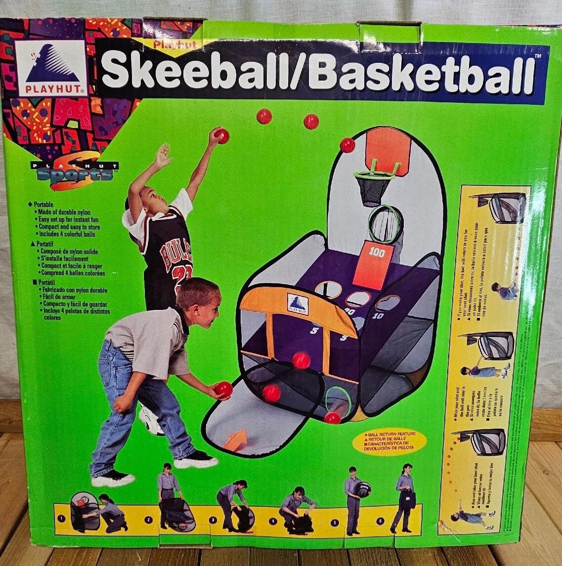 NIB VINTAGE 1998 PLAYHUT SKEEBALL BASKETBALL INDOOR