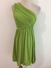 Alice + Olivia One-Shoulder Dress Leaf Green Size XS