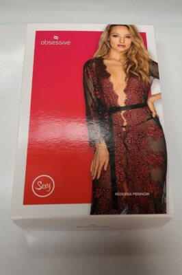 Obsessive Redessia Peignoir Rot Größe: L/XL