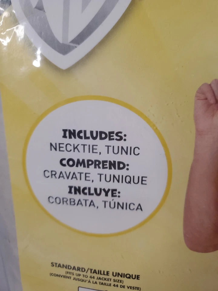 Fred Flintstone взрослых Хэллоуин костюм мужской размер 1 размер туника шеи галстук и парик - Изображение 4 из 4