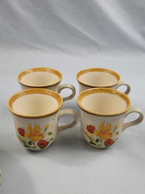 Vintage Mikasa Stoneware Garden Club Hybrid EC451 Flat Cup St/4 1977-1979.    71