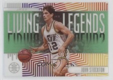 2019-20 Panini Illusions Living Legends Emerald John Stockton #14 HOF 03wd