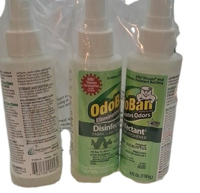 OdoBan Ready-To-Use Disinfectant Spray Fabric & Air Eucalyptus 4 fl oz 3pk