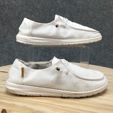 Hey Dude Wendy Shoes Womens 9 Slip On Casual Comfort Low Top Chambray White