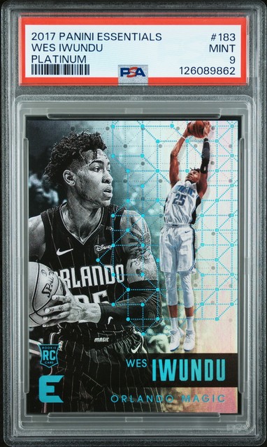 2017 PANINI ESSENTIALS PLATINUM #183 WES IWUNDU PSA 9