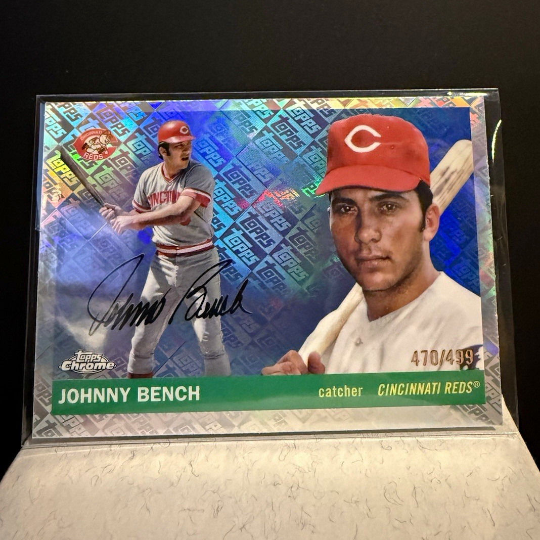 Topps Chrome Platinum 2025 Johnny Bench Reds #454 Topps Refractor /499