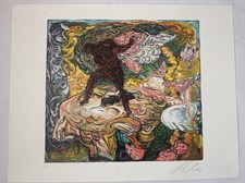 Sandro Chia Litografia - Strano Passo  70x90cm