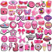 Lot of 50,80,90 PCS Random Different Clip Shoe Charms for Shoe Decoration Lovely