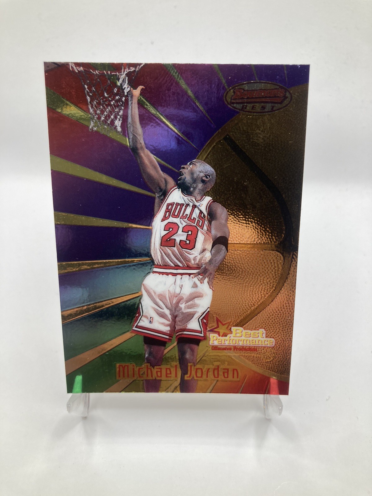 Michael Jordan 1997-98 Bowman’s Best #96 BEST PERFORMANCE NM-MT