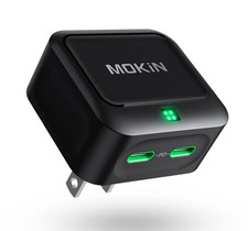 MOKiN Mini Dual Port Type C Fast Charging Block - 40W MODEL MO-C002-NO CABLES