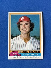 1981 Topps #202 Steve Carlton - Record Breaker Baseball Card