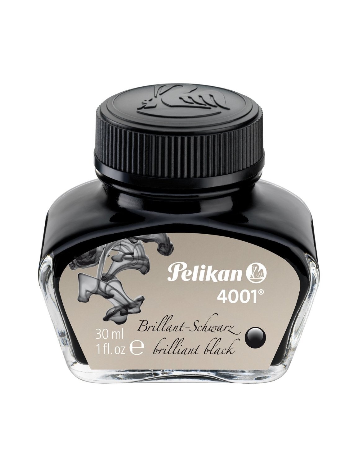 Encre 4001 Noir Brillant Pelikan l'excellence de la haute écriture en verre 30ml