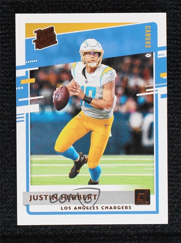 2020 Panini Donruss Rated Rookie Canvas Justin Herbert #303 Rookie RC 0f6e