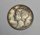 1942 D Dime Mercury Silver 10C Coin WWII Era