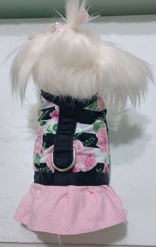🌿🌸Handmade Floral Dog Harness Vest Dress Size Small 🌸🌿