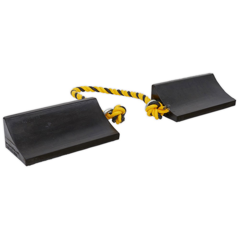 Sealey Rubber Wheel Chocks Heavy-Duty - Pair
