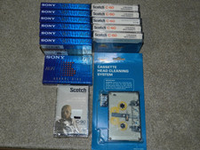 Blank Cassette Lot- 13 + Cassette Head Cleane...