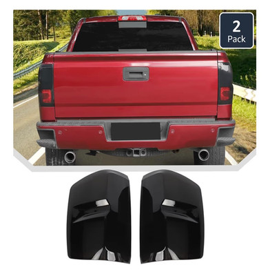 JeCar Tail Light Cover Smoked Tint Trim Covers Fit for Chevrolet Chevy Silverado
