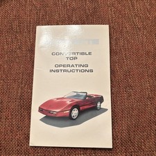 C4 Corvette 89-90 Convertible Top Operating Instructions Booklet. Original Oem