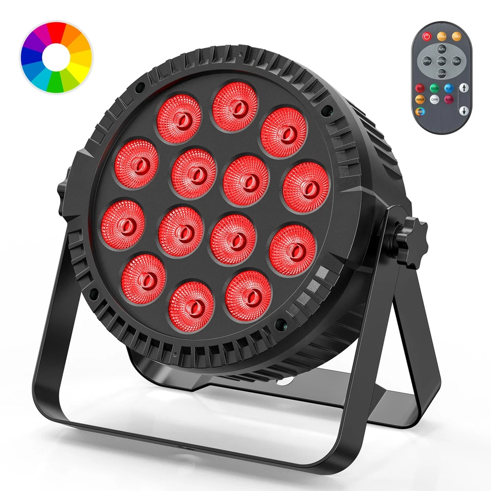 140W LED Par Light DMX RGBW Stage Lighting Sound Activated Wash Lights w/Remote - Image 2 of 4
