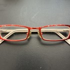 Buthan Red Rectangle Reading Glasses with White Temples — photo 2
